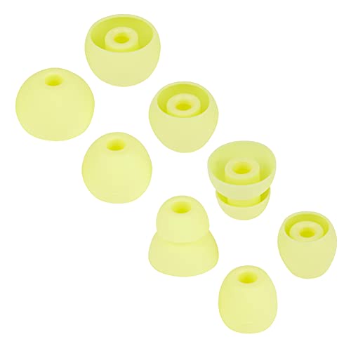 Replacement Eartips Earbud Rubber Tips Compatible with Powerbeats Pro Beats Wireless Earphone Headphones,4 Pairs(Yellow) - color: yellow