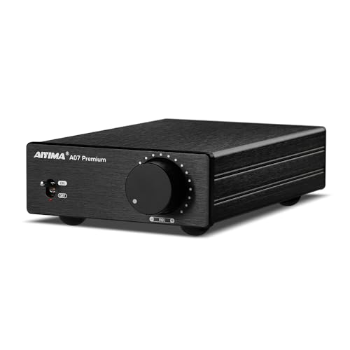 AIYIMA A07 Premium TPA3255 Power Stereo Amplifier with AUX Pre-Out 300W*2 | Swappable Op-Amp | 2 channel Desktop integrated Class D Stereo HiFi Amp For Passive Bookshelf Speaker & 2.0/2.1 Home theater