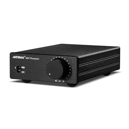 AIYIMA A07 Premium TPA3255 Power Stereo Amplifier with AUX Pre-Out 300W*2 | Swappable Op-Amp | 2 channel Desktop integrated Class D Stereo HiFi Amp For Passive Bookshelf Speaker & 2.0/2.1 Home theater
