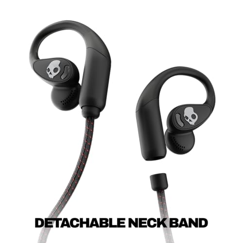 Skullcandy Push 540 Open Wireless Open-Ear Bluetooth Earbuds - True Black | Sweat and Water Resistant, 42 Hours Battery, Detachable Neckband, Secure Over-Ear Fit, Running Outdoors, Exercise, Gym - color: True Black