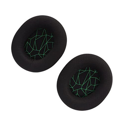 Replacement Ear Cushion Pads with Memory Foam Protein Leather for 3 5 7 Pro ATH M40X M50X MDR 7506 Cloud 2 Black V2 (Black earpads with Green Silk Screen) - color: Black earpads with green silk screen