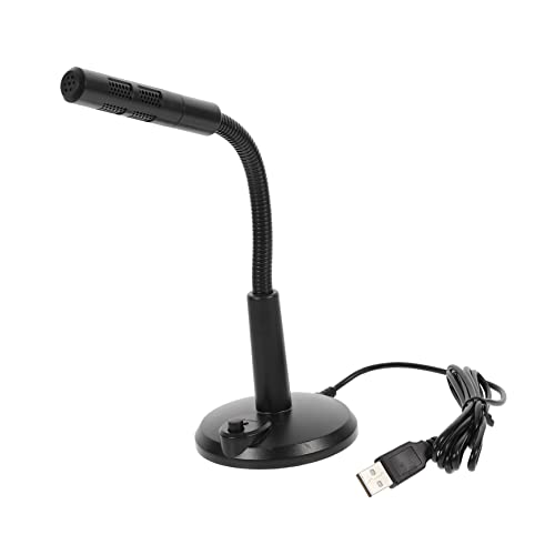 OSALADI USB Microphone with Base for Laptop and Desktop Compact Condenser Mic with Sound High Sensitivity for Streaming Chatting and Recording