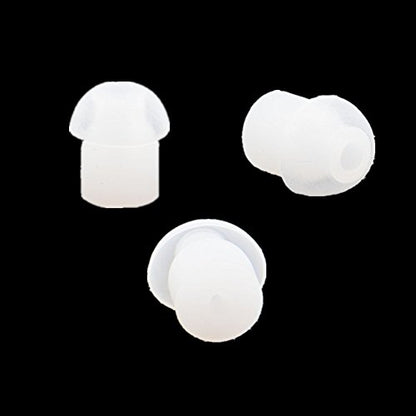 Lsgoodcare 20Pcs Soft White Silicone Mushroom Ear Tips Comfort Replacement Earbuds, Acoustic Tube Ear Piece Covers Compatible with Motorola Kenwood Baofeng HYT Walkie Talkie Surveillance Radio Headset