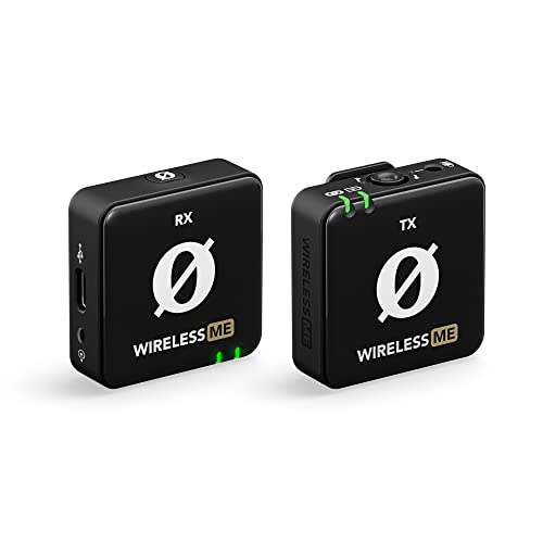 RØDE Wireless ME Ultra-compact Wireless Microphone System with Built-in Microphones, GainAssist Technology and 100m Range for Filmmaking, Interviews and Content Creation, Wireless ME | 2.4 GHz digital signal with GainAssist for cameras, computers and smar