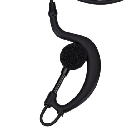 Sanpyl 2 Pin G Shape Radio Headset with Microphone Earpiece for TK TH KPG Two Way Radio Hands Free Communication Clear Audio Security Earpiece