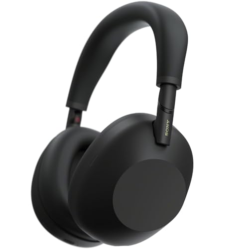 Sony WH-1000XM6 Best Wireless Noise Canceling Headphones, Black Bundle with Deco Gear Pro Audio Headphone Stand in Matte Black/Red - color: Jet