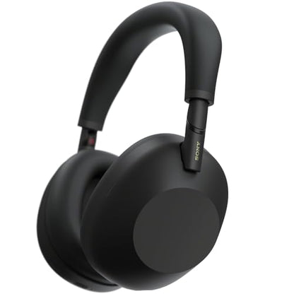 Sony WH-1000XM6 Best Wireless Noise Canceling Headphones, Black Bundle with Deco Gear Pro Audio Headphone Stand in Matte Black/Red - color: Jet