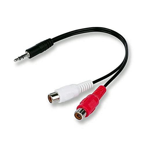 GRLRCR 8 Inches 3.5mm Male to 2 RCA Female Jack Stereo Audio Y Cable Adapter for Smartphones, Tablets, MP3, Home Theater, HDTV, Gaming Consoles, Hi-Fi Systems and More(2 Pack) - size: 3.5mm Male to 2 RCA Female