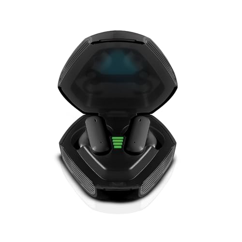 RCA Wave-78 True Wireless Earbuds, Bluetooth 5.2 Headphones with Microphone, Charging Case, 20H Playtime, Hi-Res Audio, Sweat Resistant, Compact in-Ear Design, Noise Cancelling, Black - color: Black