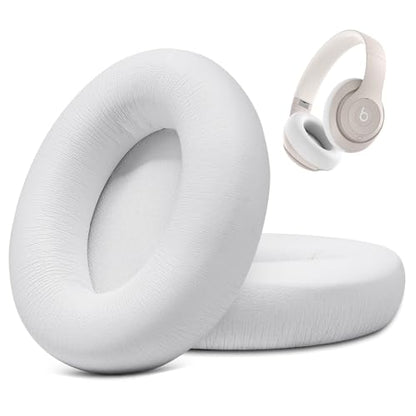 Studio Pro Ear Pads Replacement - GVOEARS Ear Cushions for Beats Studio Pro Wireless Over Ear Headphones, Protein Leather Strong Adhesive (White) - color: White