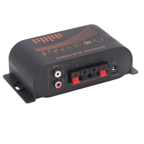 HiFi Power Amplifier 2 Channel Audio Power Amplifier Audio Amplifier Stereo Receiver Mini Power Amp 40W DC12V for Home Car Speakers TV Mobile Phones