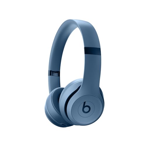 Beats Solo 4 - Wireless On-Ear Bluetooth Headphones, Up to 50-Hour Battery Life, Ultra-Lightweight Comfort, Powerful and Balanced Sound, Apple & Android Compatible - Slate Blue - color: Slate Blue, style: Standalone
