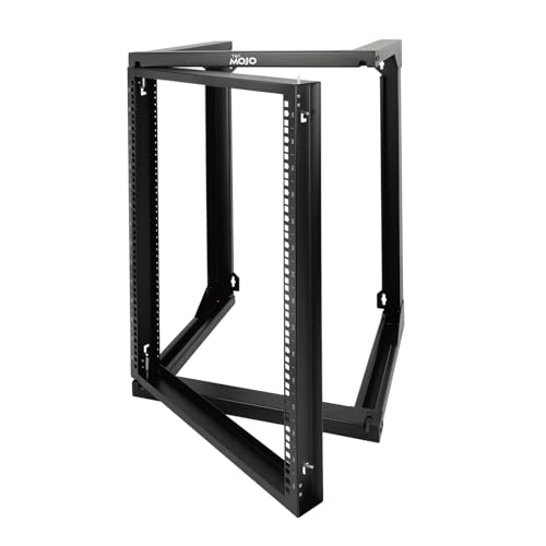 Tecmojo 15U Server Rack with Swing Gate, 15U Rack for 19inch Computer/AV/Data/IT/Media Equipment, Wall Mount Server Rack with 18inch Depth, Square&Tapped Holes - size: 15U/18" Depth (New)