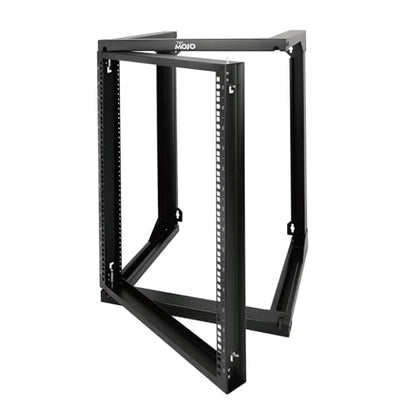 Tecmojo 15U Server Rack with Swing Gate, 15U Rack for 19inch Computer/AV/Data/IT/Media Equipment, Wall Mount Server Rack with 18inch Depth, Square&Tapped Holes - size: 15U/18" Depth (New)