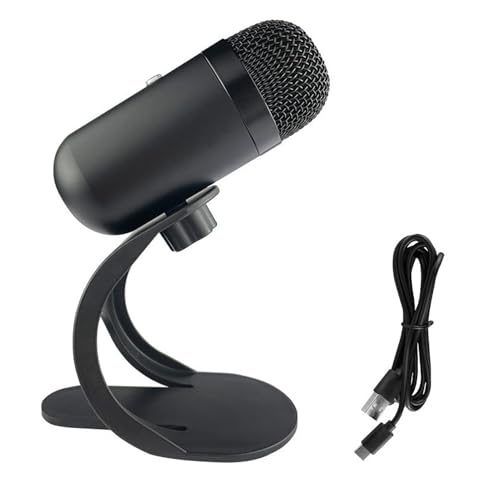 Zopsc USB PC Microphone, Omnidirectional Sound Plug and Play with One Touch Mute, Smart Chip for Gaming Streaming Computer