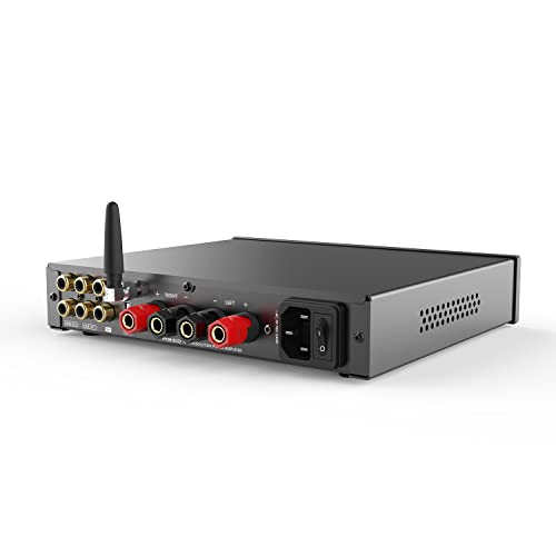 S.M.S.L A300 HiFi Power Amplifier, Class D Integrated Amp SDB Sound Effects 2.1 Audio System Hi-Res Audio Receiver RCA/Bluetooth 5.0/USB Input 8 Modes of EQ 165W x 2 THD+N 0.004%(with Remote Control)