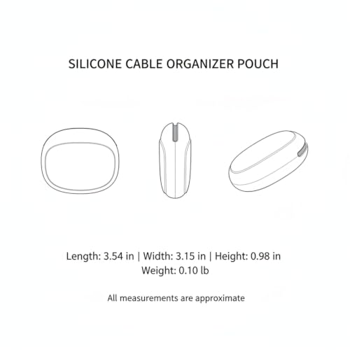 Silicone Organizer Pouch for Small Tech Accessories, Compact Travel Case for Cables and Adapters