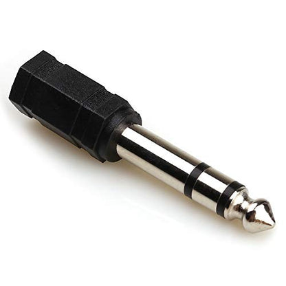 5PCS 6.35mm (1/4 inch) Male to 3.5 mm (1/8 Inch) Female Stereo Audio Headphone Jack Adapters, Quarter inch to 3.5mm Adapter - Black