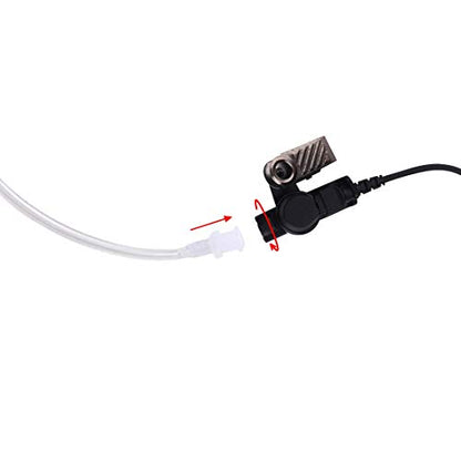 K-Storm Radio Acoustic Tube Earpiece Compatible with Kenwood Walkie Talkie | 2 Pin Surveillance Headset with Mic Fit Baofong UV-5R BF-F8HP Retevis RT21 RT22 Arcshell AR-5 - style: 10 packs