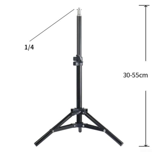 Adjustable Tripod Microphone Stand 150Cm, Foldable Aluminum Alloy Light Stand With 1/4 In Screw For Ring Light Photography(55cm) - size: 55cm