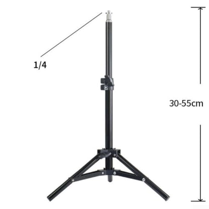 Adjustable Tripod Microphone Stand 150Cm, Foldable Aluminum Alloy Light Stand With 1/4 In Screw For Ring Light Photography(55cm) - size: 55cm