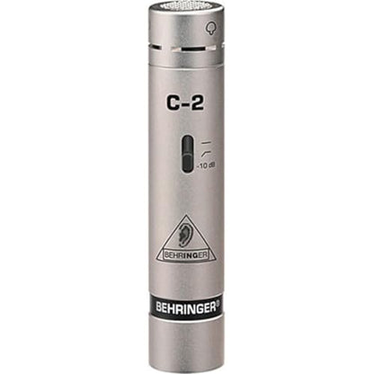 Behringer C-2 Matched Studio Cardioid Condenser Microphones, Pair, Bundle with 2X H&A XLR M to F Cable 25'