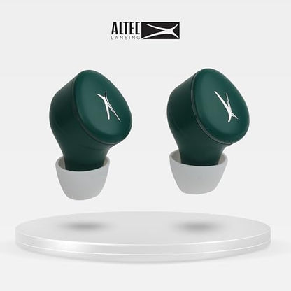 Altec Lansing - NanoBuds 3.0 True Wireless Earbuds, Bluetooth Earphones with 6-Hour Battery, Charging Case, Touch Controls, Noise Cancelling Mic, IPX5 Water Resistant, Voice Assistant (Forest Green) - color: Forest Green