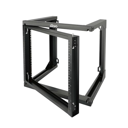 Tecmojo 9U Wall Mount Rack, Server Rack,Open Frame Server Rack,Network Rack for 19inch Computer/AV/Data/IT/Media Equipment,18inch Depth,16inch Apart Mounting Holes,Swing Gate,Square and Tapped Holes - size: 9U/18" Depth (New)