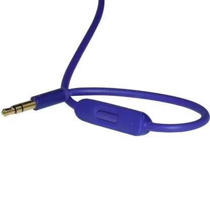 Replacement Audio Cable Cord Wire with in-line Microphone and Control Compatible with Beats Headphones Solo, Studio, Pro, Detox, Wireless, Mixr, Executive, Pill (Purple) - color: Purple