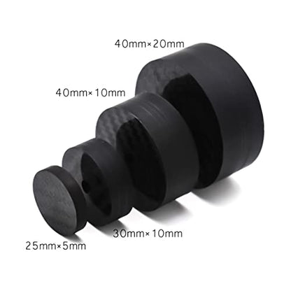 Audiocrast Hi-end Speaker Isolation Stand Feet Pads 25x5mm 4X Carbon Fiber HiFi Speaker Shock Absorber Vibration Dampener Spike Floor Protector for Audio Turntable Subwoofer Amplifier CD DVD AMP - size: 25x5MM