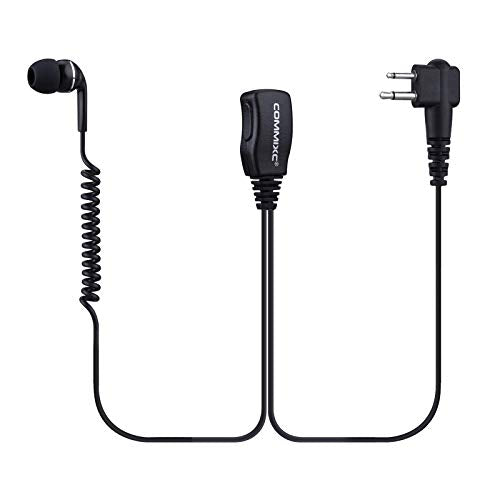 2-Pack Walkie Talkie Earpiece for Motorola 2-Pin 2.5mm/3.5mm Walkie Talkie Headset in-Ear with PTT Mic, Compatible with Motorola Two-Way Radios | Walkie Talkie Headset in-Ear with Mic, Walkie Talkie Earpiece with PTT