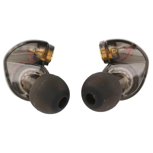 2 Pcs MMCX Interface Replacement Earbud Heads Detachable HiFi Earphone Head with Comfortable Fit for SE215 SE315 SE535(Black) - color: Black