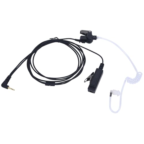 TC-320 Walkie Talkie Earpiece 2.5mm 1 Pin Acoustic Tube Ear Piece with PTT Mic for Talkabout T200 T210 T260 T600 T800 Compatible with Hytera HYT TC-310 TC-320 Two Way Radio