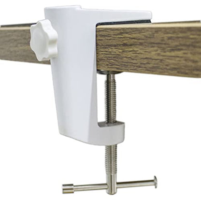 Replacement Heavy Duty C Clamp for 1/2” Base Magnifying Lamp,Desk Lamp,Swing Arm Lamp,Phone I pad Mount,Tablet Mic Holder,Table Mount Clamp for Microphone Stand Mic Boom Arm (ALU White) - color: Alu White
