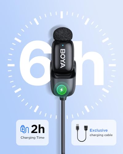 BOYA Mini Wireless Lavalier Microphone for iPhone16/15 Android,USB-C Ultra Mini Mic with Noise Reduction, AI Voice Change, Lapel Mics for Video Recording, Vlogging, TikTok, YouTube(2TX+RXU) - style: USB-C(2TX+RXU)