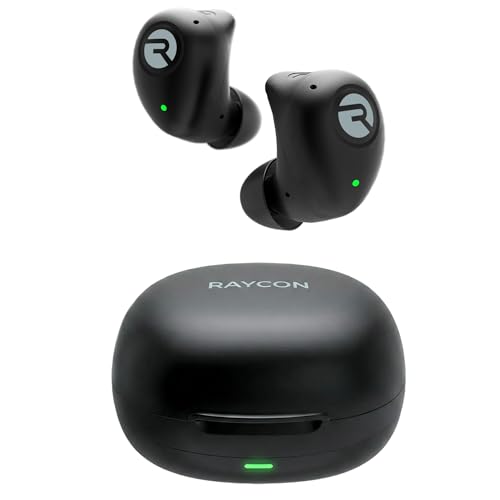 Raycon Fitness Bluetooth Wireless Earbuds + Microphone with Active Noise Canceling, Sweat & Water-Resistant Earphones, Running Headphones, Ear Buds Wireless Bluetooth 56 Hours Playtime (Black) - color: Black