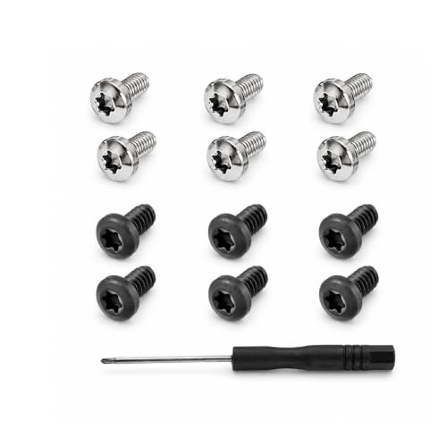 Replacement Headband Screws for Beats Studio 3, Studio 2, Studio 1.0, B0500 B0501, Studio Pro Headphone Headband Screws, Alloy Steel, Screwdriver Included 12pcs(6 Silver+6 Black)