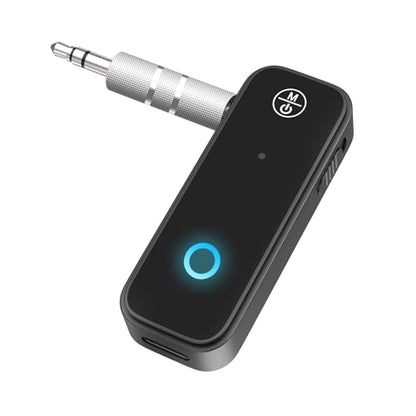 Bluetooth AUX Adapter for Car, Bluetooth 5.3 Receiver & Transmitter for Old Car/Home Stereo/TV, Wireless Audio Adapter with Hands-Free Calling, USB-C Rechargeable, 3.5mm AUX