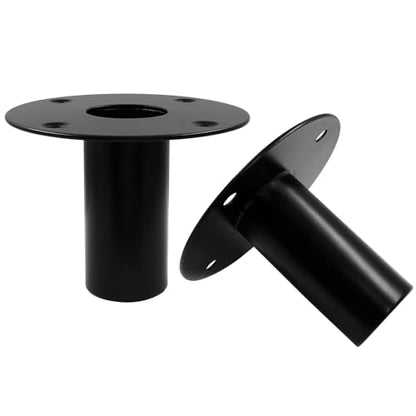 Hordion 2 pcs Speaker Stand Top Bracket, 107 * 85mm/4.25 * 3.3 Inch | Metal Speaker Mounts Hat, Black Studio Speaker Mount for Stand Pole