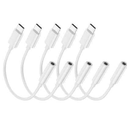 5 Pack USB C to 3.5mm Headphone Jack Adapter for iPhone 17/16/15 Pro/Max, Samsung Galaxy S25/S24/S23 Ultra, iPad Pro, MacBook ect - color: 5 Pack