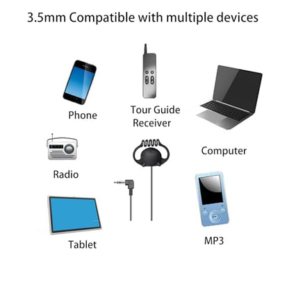 D-Shape Ear Hook Wired Earphone | Adjustable, 3.5mm