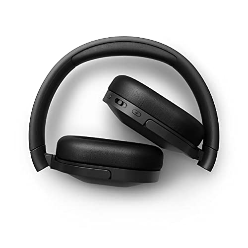 Philips Active Noise Cancelling Headphones Wireless Bluetooth Flat Folding Lightweight Over Ear Wireless Headphones w/Multipoint Bluetooth Connection 30h Playtime with Deep Bass
