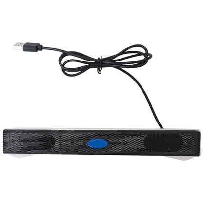 2.0 Channel Wired Soundbar Speakers – USB Desktop PC/Laptop Speakers, Full-Range Stereo Bass, Fit for Dell/Acer/Chromebook