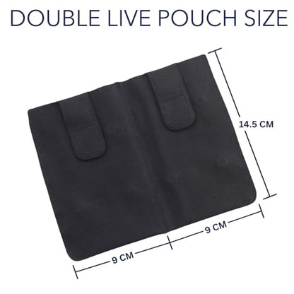 URSA Live Pouch: Premium Belt & Instrument Strap Pouch for Wireless Transmitters & Receivers. Quick and secure removal and attachment. Compatible with Line 6, Sennheiser, Shure & More - color: Double