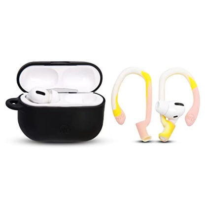 WC HookZ - Patented Upgraded Over Ear Hooks for AirPods Pro 1, 2 & AirPods 1, 2 & 3- Two Size Pairs Included in Package, Unique Left & Right Hook, Made by Wicked Cushions | Yellow Starburst - color: Yellow Starburst