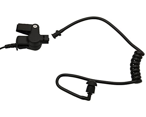 2Pcs Flexible Spring Air Tube Replacement Walkie Talkie Earphone Earpiece Coil Acoustic Air Tube for Two-Way Radio Headsets (Black) - size: 2 Pcs