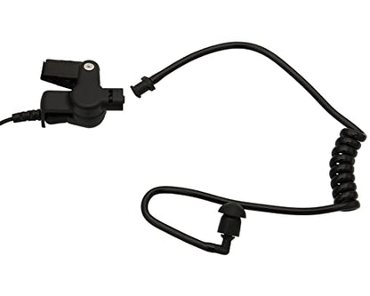 2Pcs Flexible Spring Air Tube Replacement Walkie Talkie Earphone Earpiece Coil Acoustic Air Tube for Two-Way Radio Headsets (Black) - size: 2 Pcs