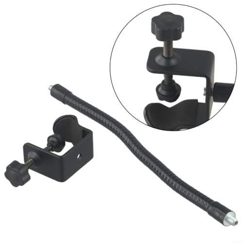 Adjustable Gooseneck Microphone Stand with Desk Clamp, Flexible Metal Arm for Podcasting Streaming Gaming, Compatible with Handheld Mics and Smartphones(A) - size: A