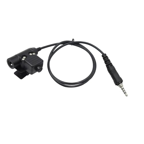 U94 PTT Adapter Tactical Headset 7.0mm Plug Push to Talk Button for Yaesu Vertex VX-6R VX-6 FT-3D FT3DR FT4D FT5 FT-65 VX-7R EVX-S24 Horizon VX-170 HX400 HX890 HX210 (Civilian)