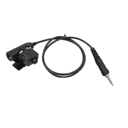 U94 PTT Adapter Tactical Headset 7.0mm Plug Push to Talk Button for Yaesu Vertex VX-6R VX-6 FT-3D FT3DR FT4D FT5 FT-65 VX-7R EVX-S24 Horizon VX-170 HX400 HX890 HX210 (Civilian)